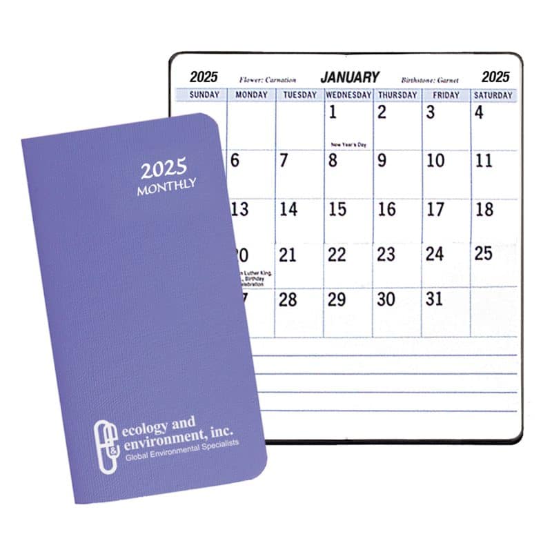 Custom Large Print Monthly Pocket Planner w/ Twilight Cover