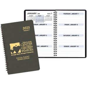 Custom Large Print Weekly Desk Planner w/ Canyon Cover