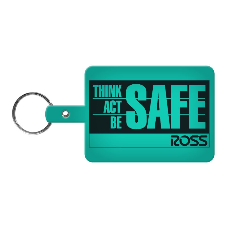 Custom Large Rectangle Flexible Key Tag