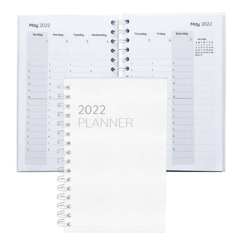 Custom Leather Spiral Weekly Planner 5.25" x 8.25" - 1