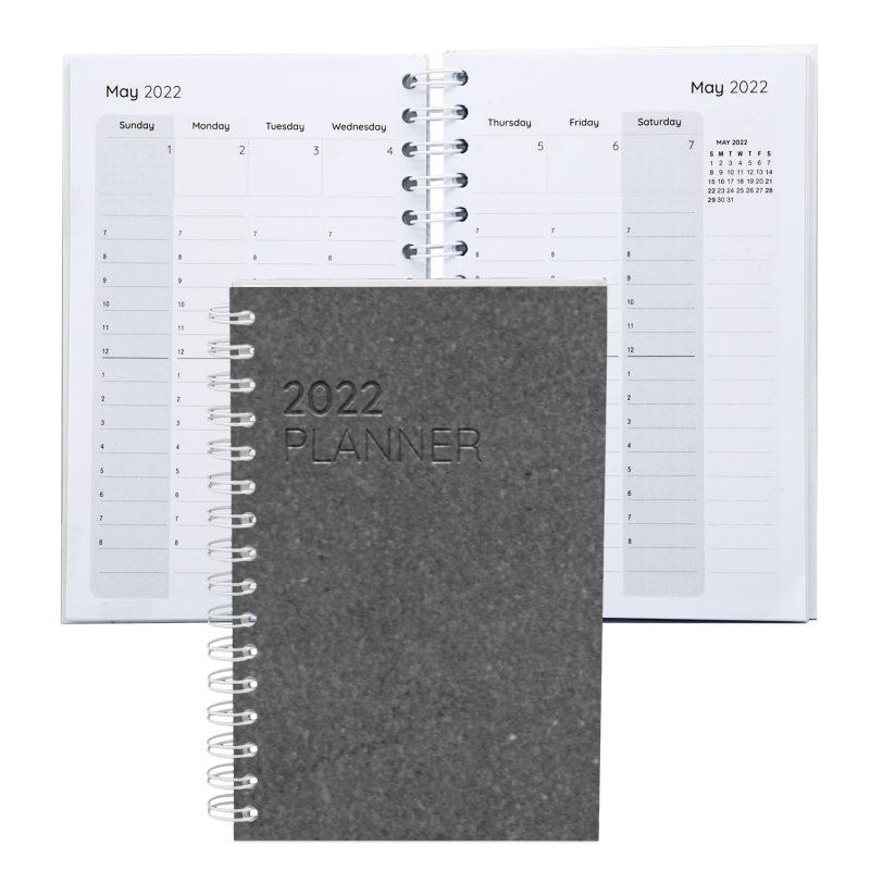 Leather-Spiral-Weekly-Planner-525-x-825-YBK58 Custom Leather Spiral Weekly Planner 5.25" x 8.25"