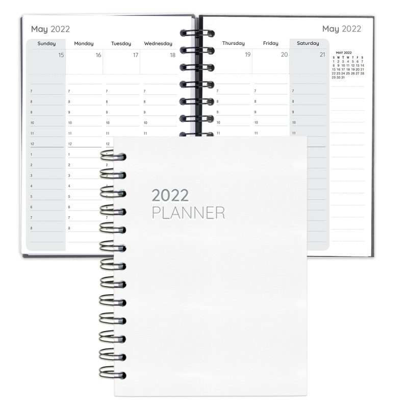 Custom Leather Spiral Weekly Planner - 1