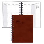 Custom Leather Spiral Weekly Planner - 4
