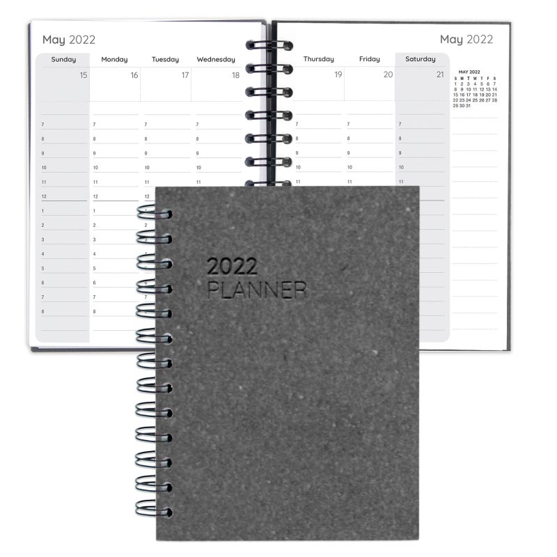 Custom Leather Spiral Weekly Planner - 5