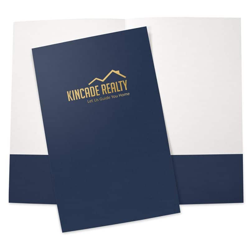 Custom Legal Size Pocket Folder Foil Stamp - Designer Papers