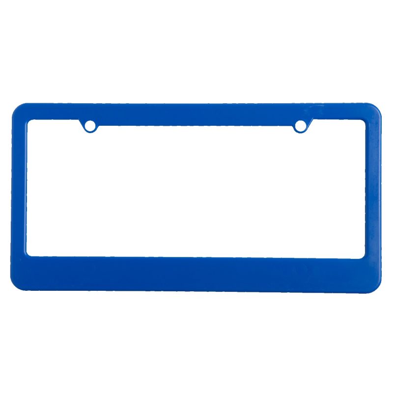 Custom License Plate Frame w/ 2 Holes & Straight Bottom - 1