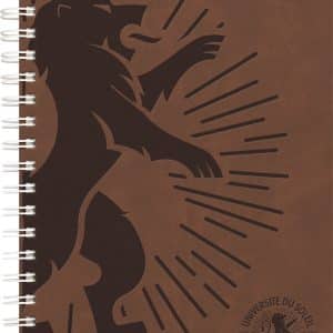 Custom Luxury Cover Series 4 Medium NoteBook w/Black Paperboard Back Cover (7"x10")