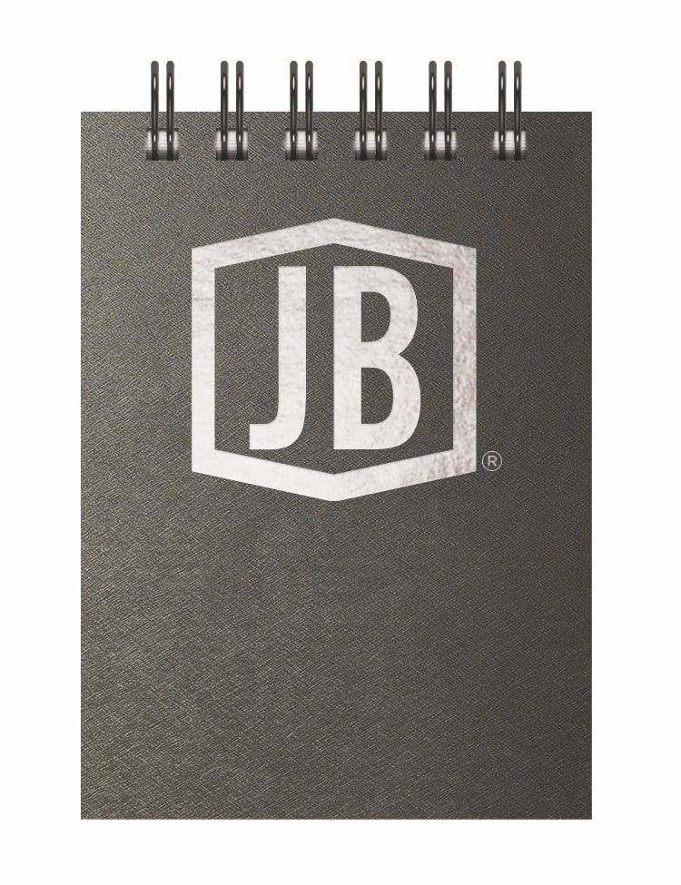 Custom Luxury Cover Series 4 Small JotterPad w/Black Paperboard Back Cover (3.5"x5") - 1