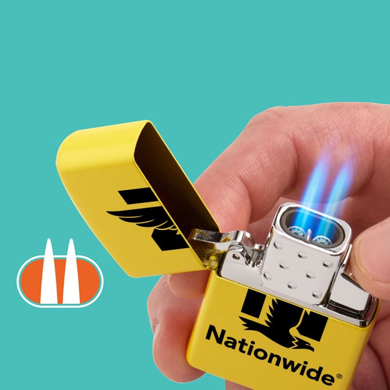 Custom Matte Zippo® Lighter & Double Butane Insert Gift Set - 8