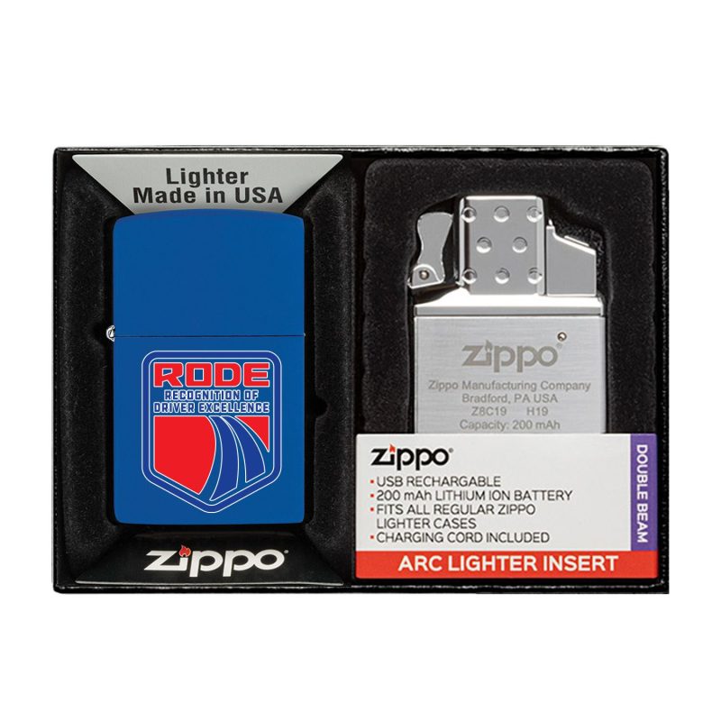 Custom Matte Zippo® Lighter & Rechargeable Electric Lighter Insert Gift Set - 5