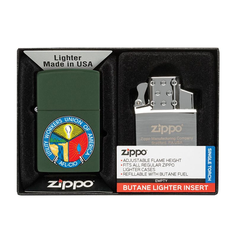 Custom Matte Zippo® Lighter & Single Butane Insert Gift Set - 1