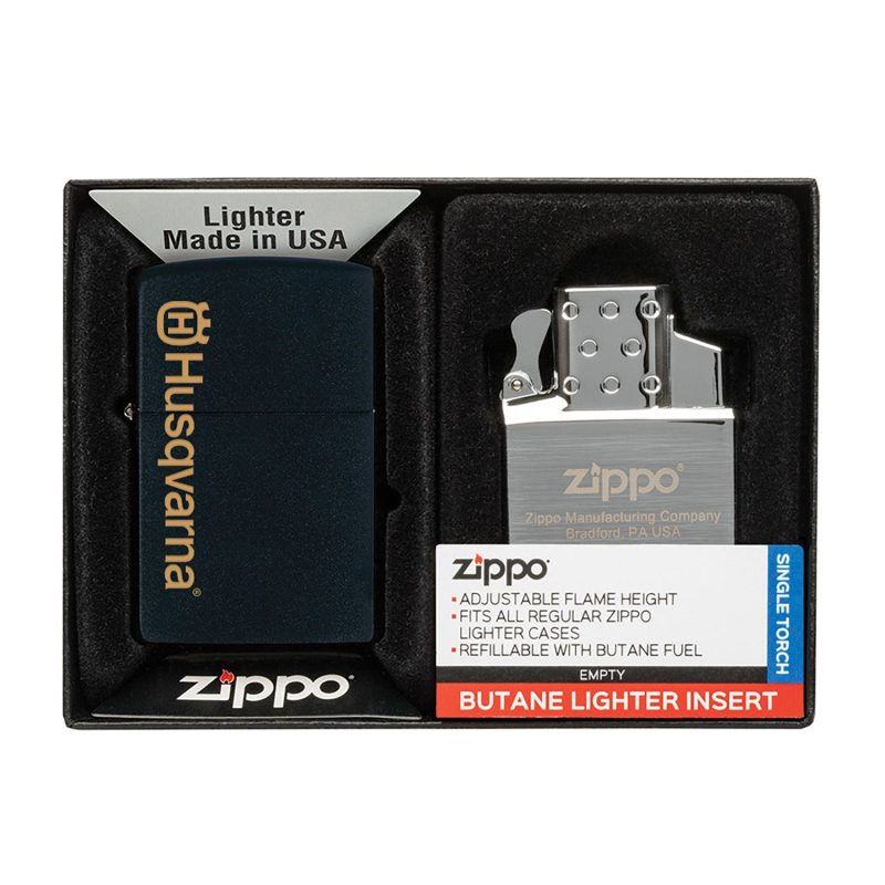 Custom Matte Zippo® Lighter & Single Butane Insert Gift Set - 2