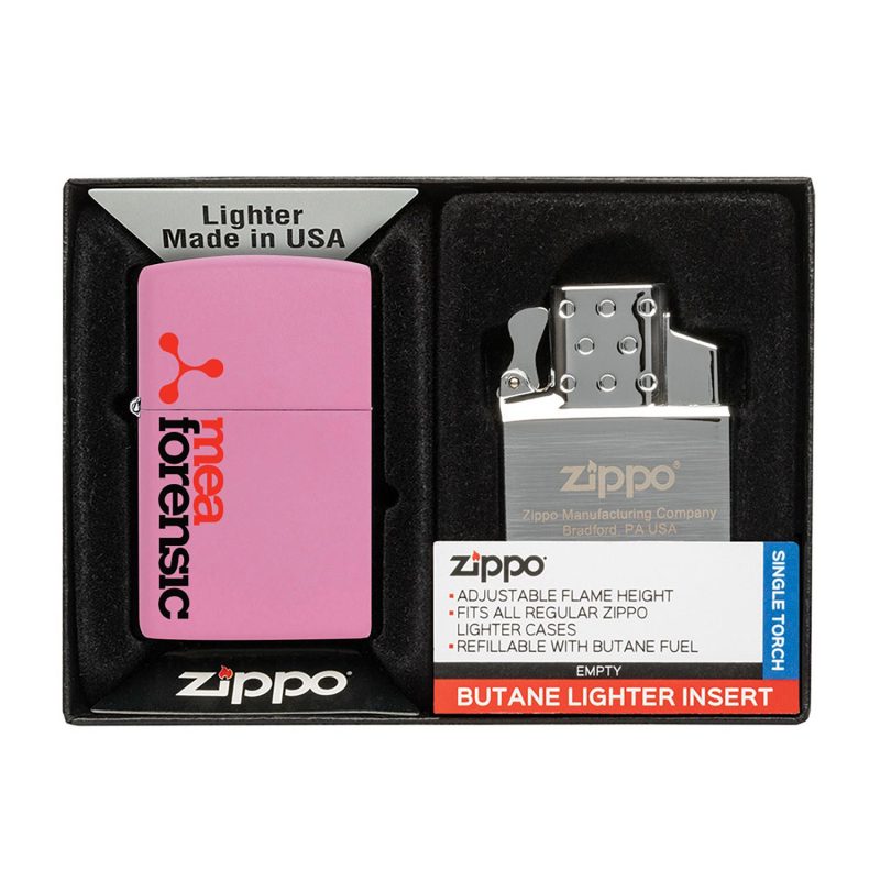 Custom Matte Zippo® Lighter & Single Butane Insert Gift Set - 3