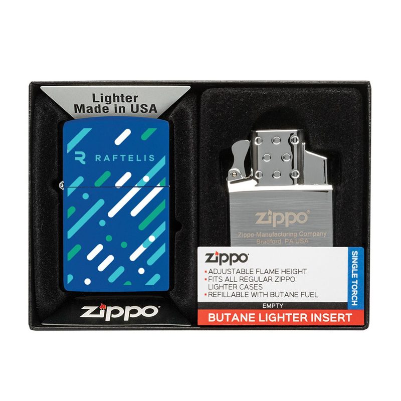 Custom Matte Zippo® Lighter & Single Butane Insert Gift Set - 6