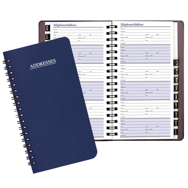 Custom Medium Address Book w / Leatherette Cover - 1