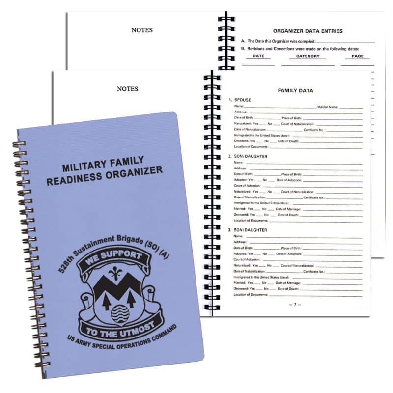 Custom Military Readiness Organizer/ Twilight Cover