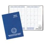 Custom Monthly Desk Saddle Stitched Appointment Planner w/ Cobblestone Cover