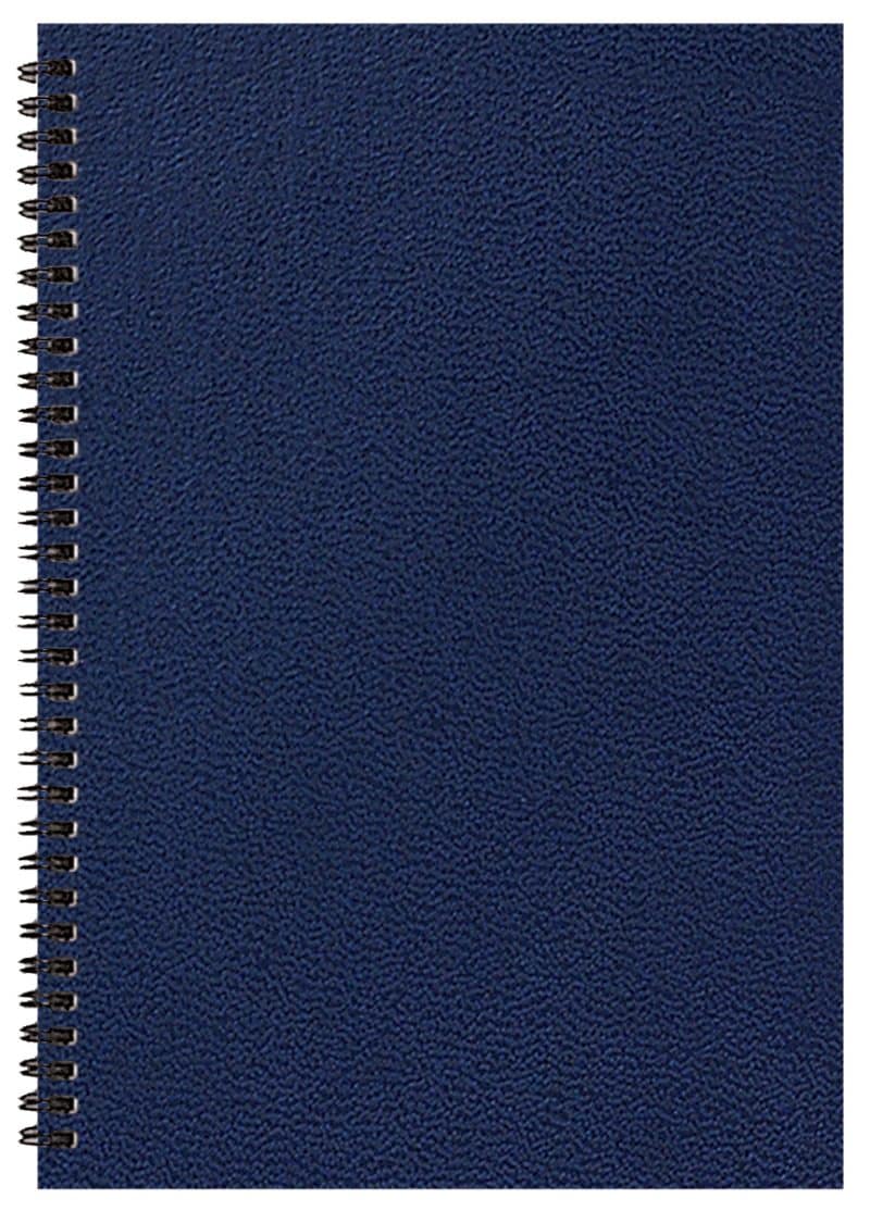 Custom Monthly Desk Wire Bound Appointment Planner w/ Leatherette Cover - 2