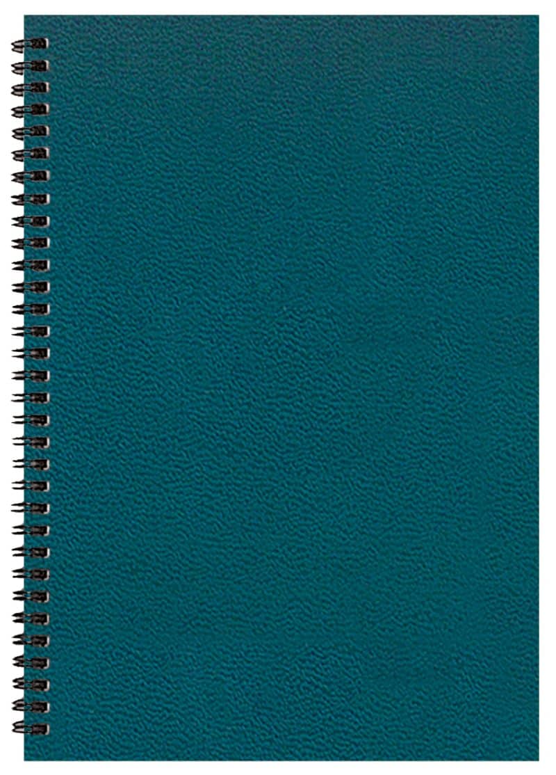 Custom Monthly Desk Wire Bound Appointment Planner w/ Leatherette Cover - 4