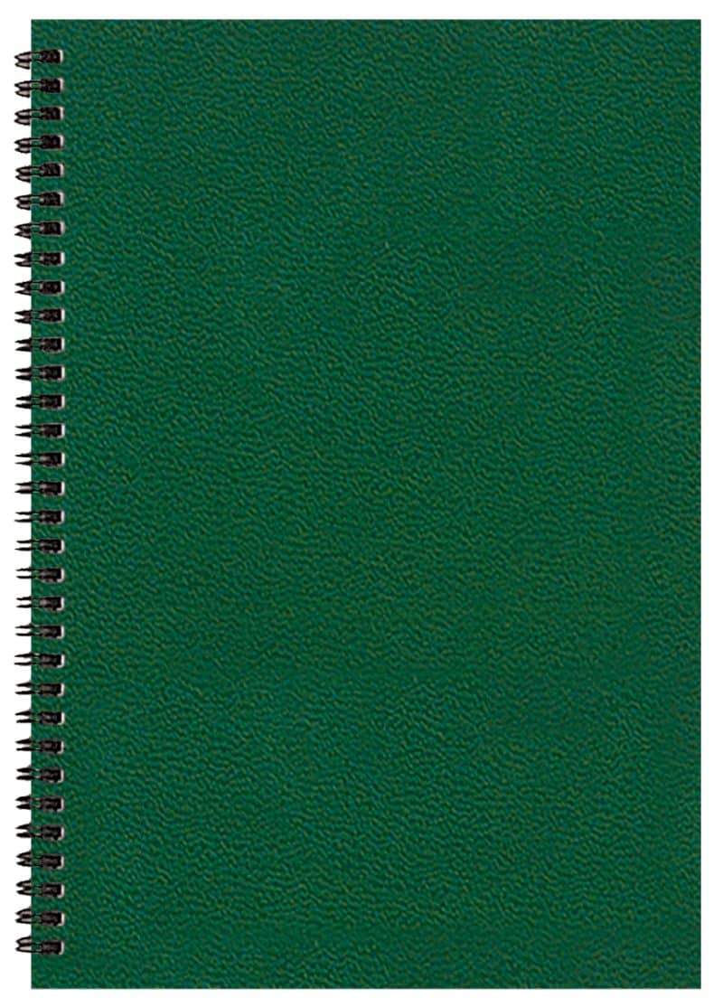 Custom Monthly Desk Wire Bound Appointment Planner w/ Leatherette Cover - 8