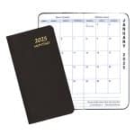Custom Monthly Pocket Planner W/ Leatherette Cover - Up Right Format - 1