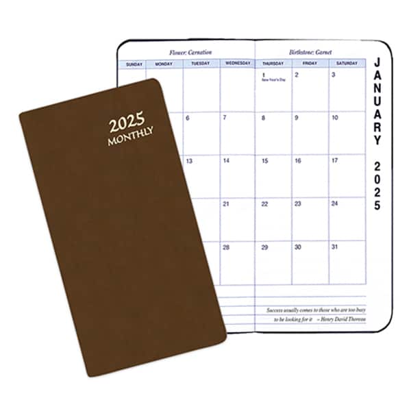Custom Monthly Pocket Planner w/ Canyon Cover - Upright Format - 1