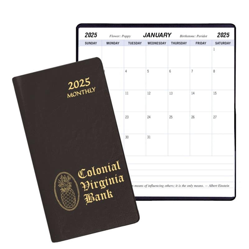 Custom Monthly Pocket Planner w/ Continental Cover
