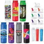 Custom Newport 25 oz. PET Bottle with Flip Spout & Ice Stick