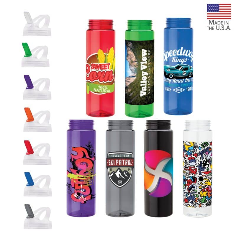 Custom Newport 25 oz. PET Bottle with Flip Spout