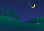 Custom Night Sky Everyday Blank Note Card (3 1/2"x5")