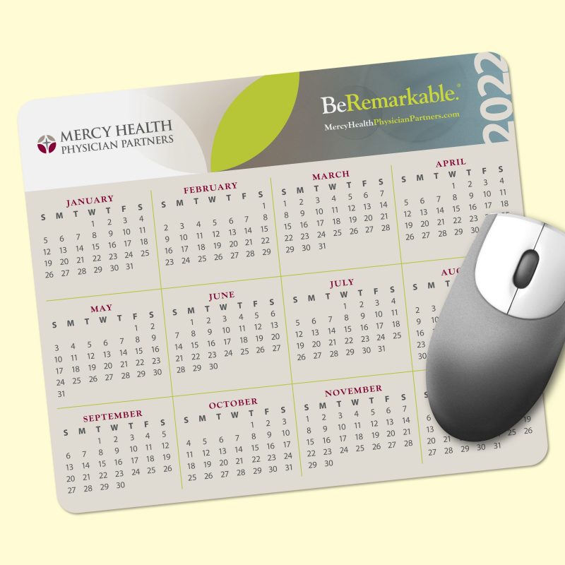 Custom Origin'L Fabric® 8"x9.5"x1/4" Calendar Mouse Pad