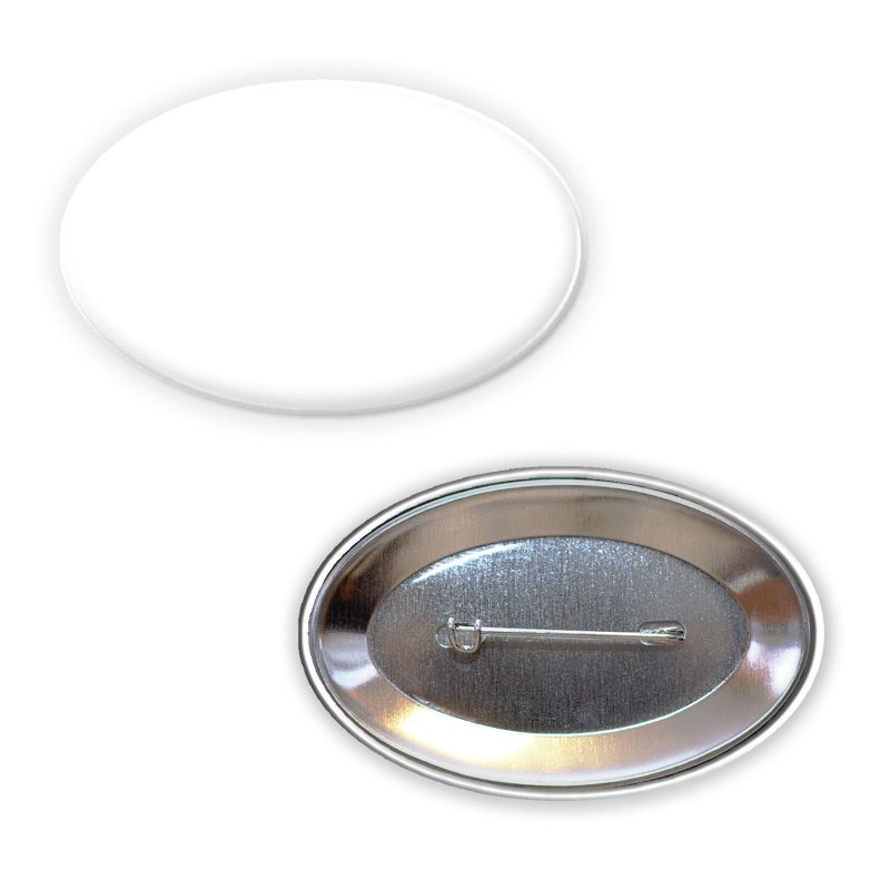 Custom Oval Button w/ Pin - 1