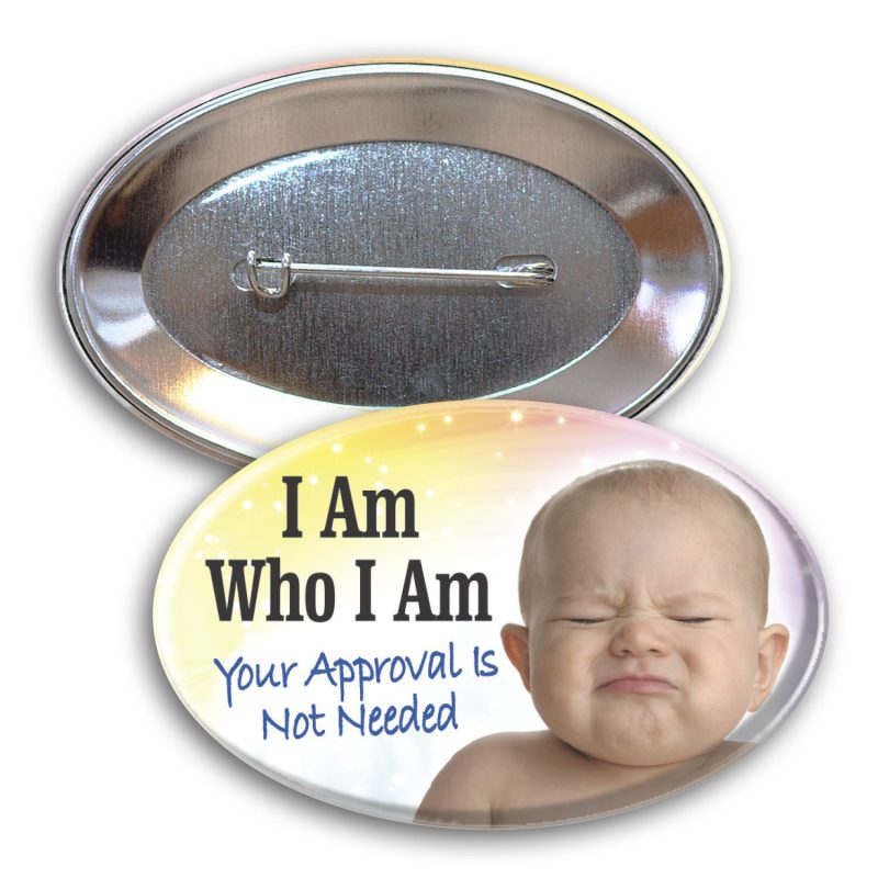 Custom Oval Button w/ Pin - 2