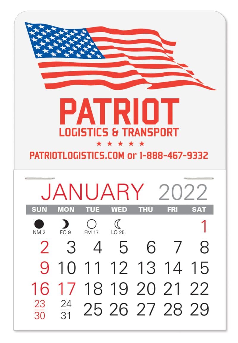 Custom Patriotic Value Stick Calendar