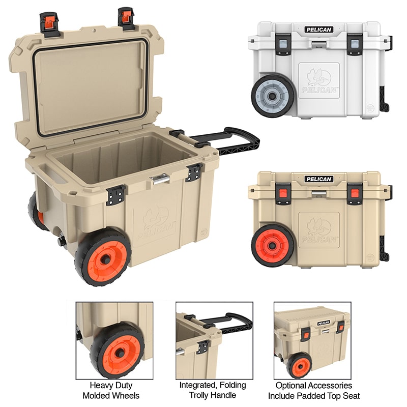 Custom Pelican 45qt Elite Wheeled Cooler