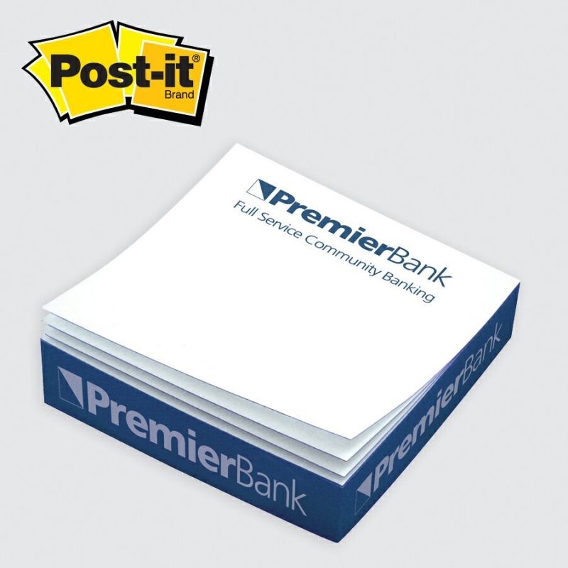 Custom Post-it® Custom Printed Quarter Cube Note Pad(4"x4"x1")