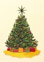 Custom Premium-Christmas Tree Holiday Greeting Card