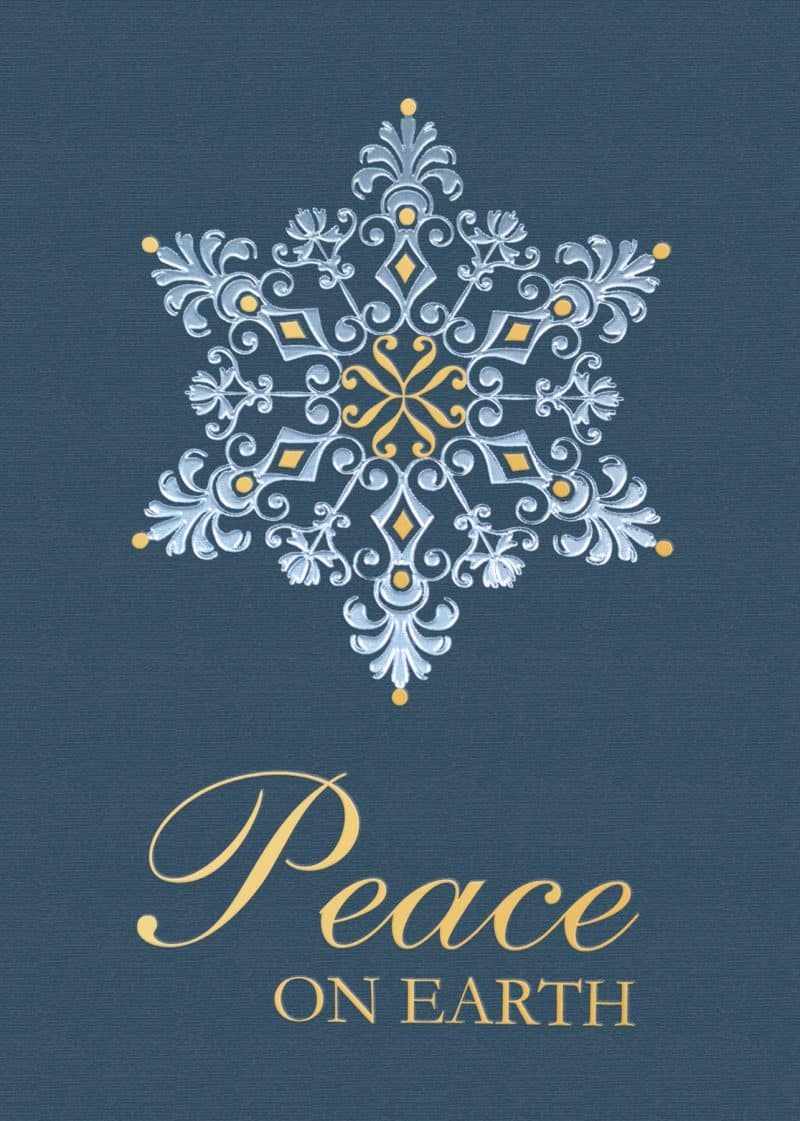 Custom Premium-Filagree Snowflake Holiday Greeting Card