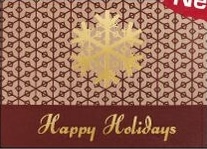 Custom Premium-Gold Snowflake Happy Holidays Greeting Card (5"x7")