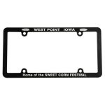 Custom Screened Full View License Plate Frame With 4 Holes