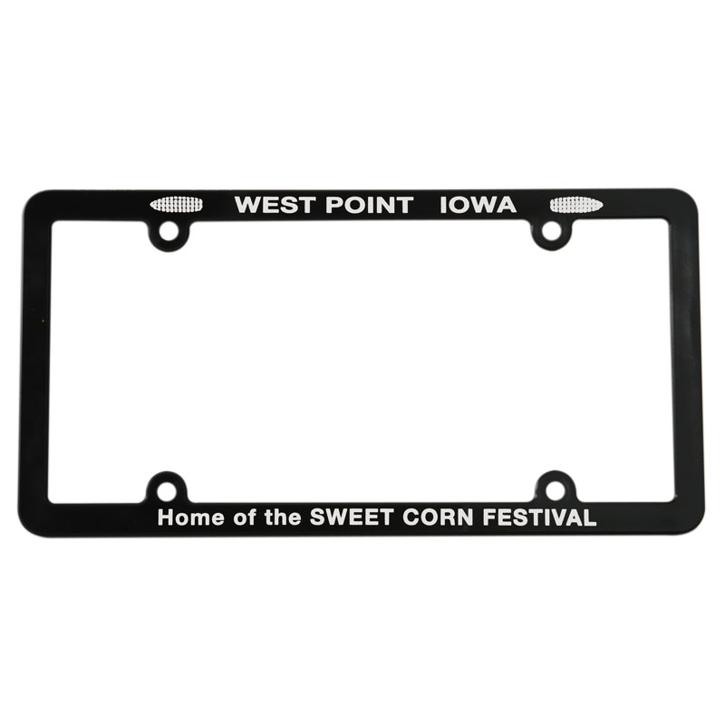 Custom Screened Full View License Plate Frame With 4 Holes