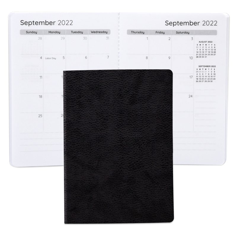 Custom Senzabrite Faux Leather Commuter Monthly Planner
