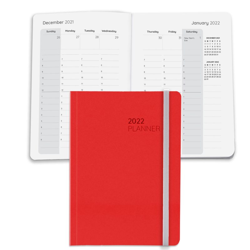 Custom Senzabrite Faux Leather Perfect Bound Weekly Planner Journal Book - 1