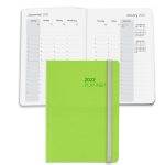 Custom Senzabrite Faux Leather Perfect Bound Weekly Planner Journal Book - 2