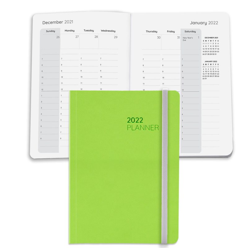 Custom Senzabrite Faux Leather Perfect Bound Weekly Planner Journal Book - 2