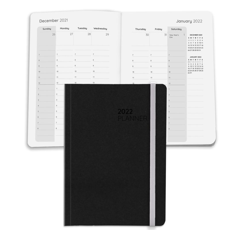 Custom Senzabrite Faux Leather Perfect Bound Weekly Planner Journal Book - 4
