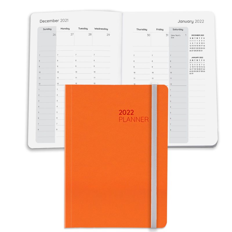 Custom Senzabrite Faux Leather Perfect Bound Weekly Planner Journal Book - 5