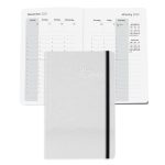 Custom Senzabrite Faux Leather Perfect Bound Weekly Planner Journal Book - 1