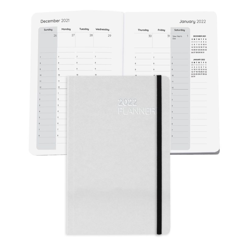 Custom Senzabrite Faux Leather Perfect Bound Weekly Planner Journal Book - 1