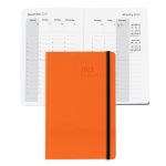 Custom Senzabrite Faux Leather Perfect Bound Weekly Planner Journal Book - 2